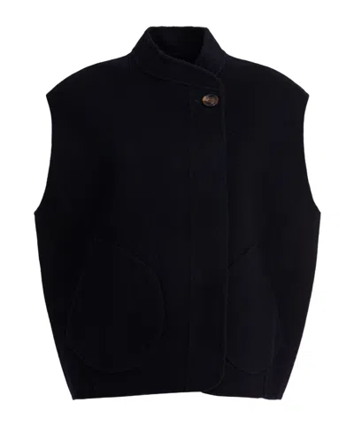 Soeur Adeline Sleeveless Jacket In Black
