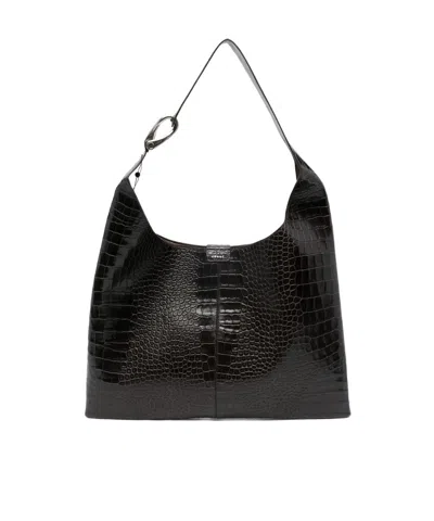 Soeur Adjustable Shoulder Strap Shoulder Bag In Black