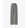 Soeur Alissio Wide-leg High-rise Jeans In Noir/blanc