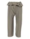 Soeur Aloe Draped-waist Trousers In Gray
