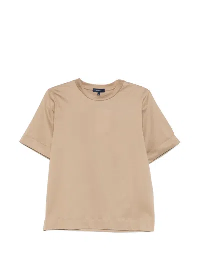 Soeur Ama Cuffed T-shirt In Brown