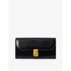 Soeur Womens Noir Anita Logo-embellished Leather Purse In Noir