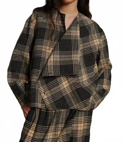 Soeur Antoine Checked Shirt In Noir/ecru In Multi