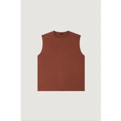 Soeur Apolline Terracotta Sleeveless T-shirt In Brown