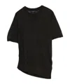 Soeur Asymmetric-hemline Short-sleeve T-shirt In Black