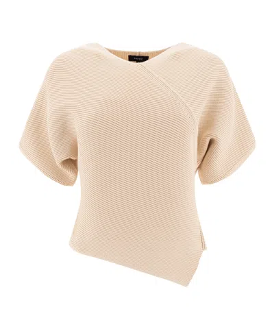 SOEUR ASYMMETRIC V-NECK SWEATER