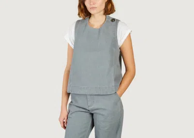 Soeur Aurore Denim Top In Grey