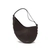 Soeur Crescent-shaped Bordeaux Leather Shoulder Bag In Brown