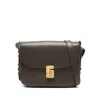 Soeur Womens Marron Fonce Bell Very Mini Patent-leather Cross Body Bag