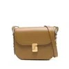 Soeur Mini Bellissima Flap-fastening Studded Shoulder Bag In Brown