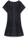 Soeur Womens Bambino Short-sleeved Denim Mini Dress Brut In Blue