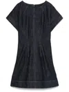 Soeur Womens Bambino Short-sleeved Denim Mini Dress Brut In Blue