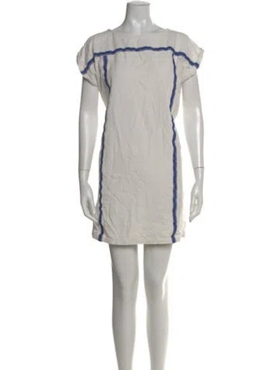 Pre-owned Soeur Bateau Neckline Mini Dress In Gray