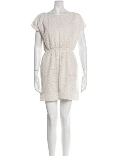 Pre-owned Soeur Bateau Neckline Mini Dress In Neutral
