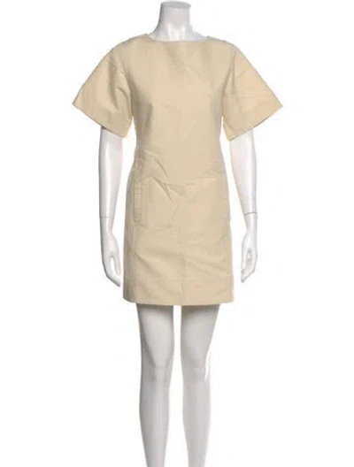 Pre-owned Soeur Bateau Neckline Mini Dress In Neutral
