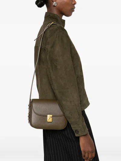 Soeur Belli Grain-leather Shoulder Bag In Brown