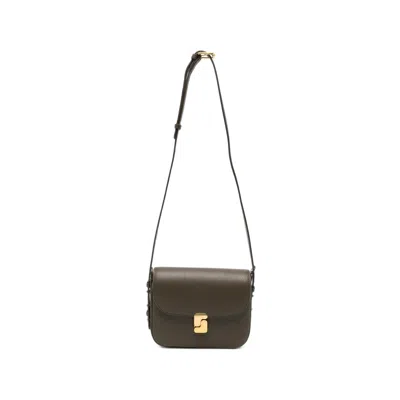 Soeur Belli Grain-leather Shoulder Bag In Green