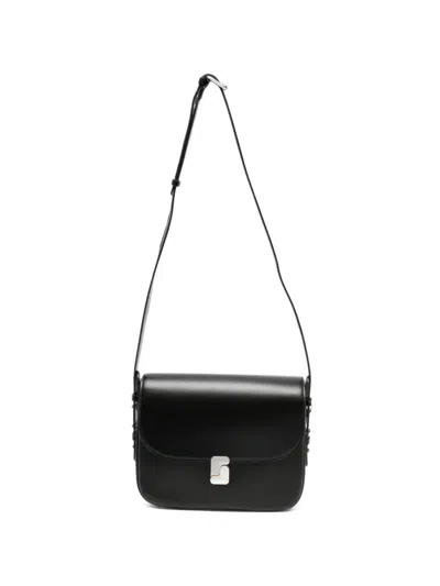 Soeur Belli Max Leather Shoulder Bag In Black