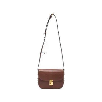 Soeur Bellissima Lizard-effect Leather Shoulder Bag In Brown