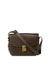 Soeur Womens Marron Fonce Bell Very Mini Patent-leather Cross Body Bag