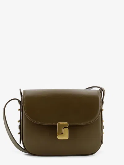 Soeur Bellissima Mini Leather Crossbody Bag In Green