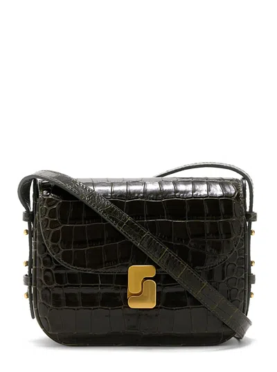 Soeur Bellissima Mini Leather Crossbody Handbag In Black