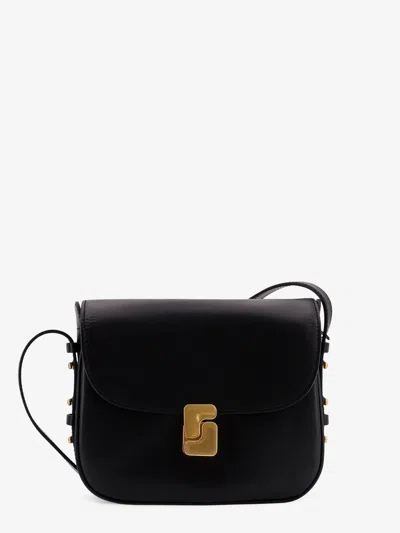 Soeur Bellissima Mini Leather Shoulder Bag In Black
