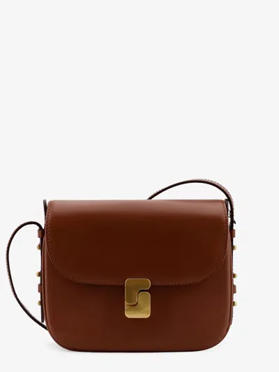 Soeur Bellissima Mini Leather Shoulder Bag In Brown