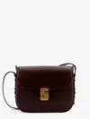 Soeur Womens Marron Fonce Bell Very Mini Patent-leather Cross Body Bag In Brown