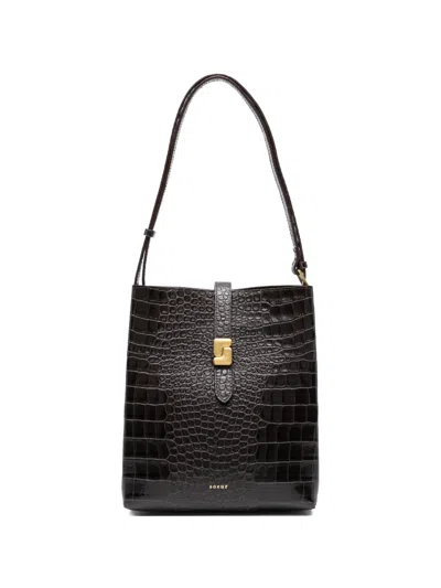 Soeur Bello Embossed Tote Bag In Brown