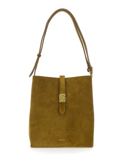 Soeur Bello Shoulder Handbag With Leather Details In Brown