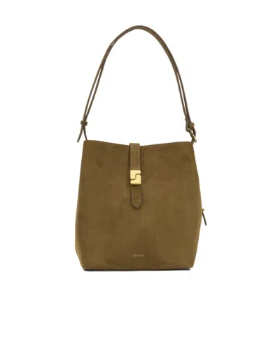 Soeur Bello Suede Shoulder Bag In Brown
