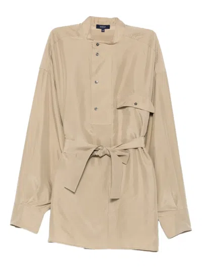 SOEUR BELTED BUTTONED TOP