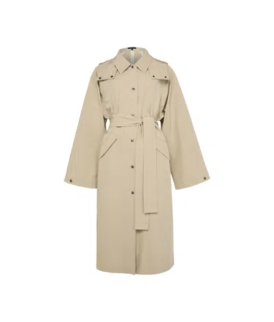 Soeur Belted Long-sleeved Trench Coat
