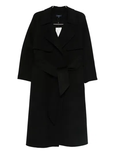 Soeur Belted-waist Coat In Black