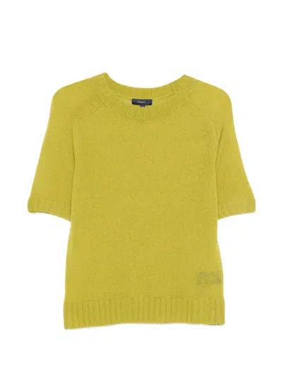 Soeur Betina Short-sleeve Sweater In Yellow