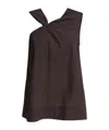 Soeur One-shoulder Knot Detail Asymmetric Hem Top