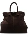 Soeur Blaine Suede Tote Bag In Mar03 Marron Fonce