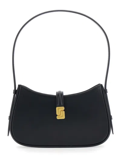 Soeur Bonnie Mini Leather Shoulder Handbag With Zip Closure In Purple