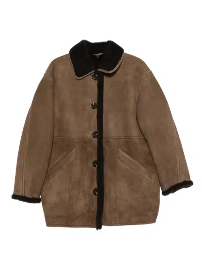 Soeur Breda Button-up Coat In Brown