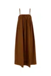 Soeur Womens Arielle Relaxed-fit Cotton-poplin Maxi Dress Terre Battue In Brown