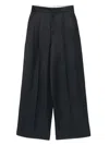 Soeur Wide-leg High Waist Trousers With Pleat Detailing In Blue