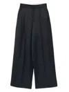 Soeur Wide-leg High Waist Trousers With Pleat Detailing In Blue