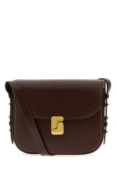 Soeur Brown Leather Mini Bellissima Crossbody Bag