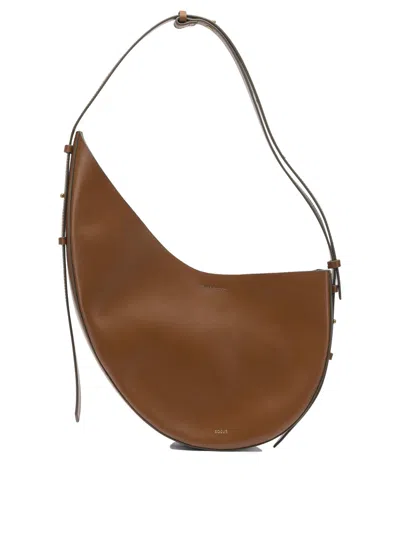 Soeur Brown Leather Shoulder Bag