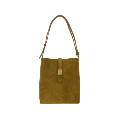 Soeur Buckle Strap Shoulder Bag In Green