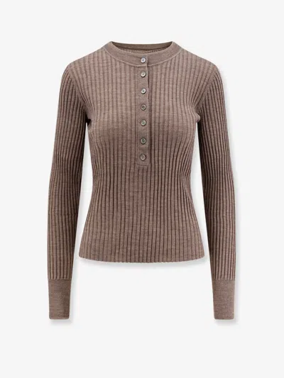 Soeur Buffalo Merino Wool Sweater In Brown