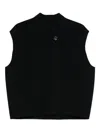 Soeur Button-fastening Sleeveless Top In Black