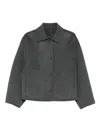 Soeur Button-fastening Wool Jacket In Gray