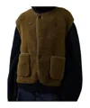 Soeur Button Vest In Multi